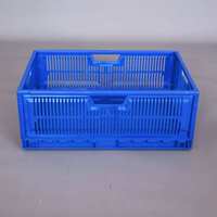Panier de rangement pliable en plastique maillé avec design ventilé, conteneur logistique pliable recyclable pour le transport et le déménagement