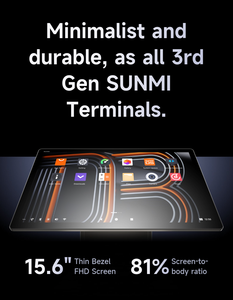 SUNMI D3 Pro, el TPV de Escritorio Más Popular, Pantalla FHD de 15.6 Pulgadas, Gestión de Inventario para Supermercados, ODM - Product Image 4