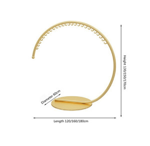 Moderno Espositore da Terra a Forma di C in Oro per <span class=keywords><strong>Abbigliamento</strong></span> Bambini, Scaffale Rotondo in Metallo per Scarpe e <span class=keywords><strong>Abbigliamento</strong></span> Donna - Product Image 6