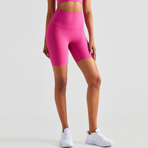 Nouveau design, qualité supérieure, résistant à la décoloration, vêtements de sport pour femme, leggings courts côtelés taille haute effet pêche pour femme - Product Image 1