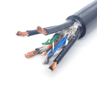 Câble d'alimentation hybride sous-marine, 4 brins, 13 14 AWG, câble de protection torsadé, 4 paires