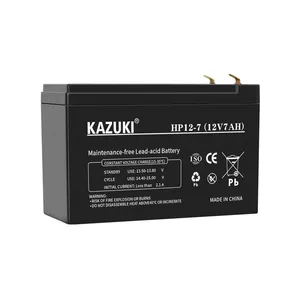 KAZUKI vente directe d'usine 12V7 plomb acide sans entretien Rechargeable <span class=keywords><strong>UPS</strong></span> batterie de stockage 12V batterie largement utilisée - Product Image 1