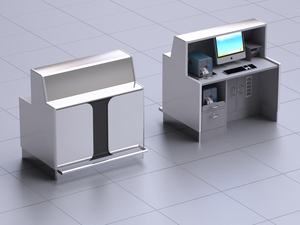 Mostrador de registro en el aeropuerto, mostrador de servicio de acero inoxidable, mostrador de registro en el terminal del aeropuerto para el manejo de billetes de pasajeros - Product Image 6