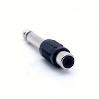 Connecteur noir 6,5 mm, prise mâle vers connecteur RCA femelle, prise RCA femelle, connecteur mâle
