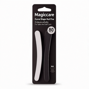 Magicare Curve Shape Nail <b>File</b> 80 Grit Professional Buffer For Salon And Self Care - Product Image 3