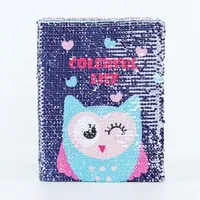 Cahier de notes à paillettes réversible personnalisé taille A5 Journal de sirène bloc-notes magique pour cadeaux de bureau et d'école