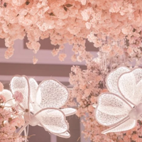 FUNMOOD Décoration florale géante LED de style européen pour allée, ornement lumineux pour chemin de fleurs, intérieur/extérieur, mariage, événement, fête, Chine