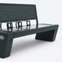 Siège de stade Direct d'usine mobilier urbain d'extérieur chaise solaire intelligente avec dossier banc multifonction