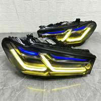 Ojos de Ángel Intercambiables Azules, Amarillos y Blancos 2021-2023 para BMW Serie 5 M5 525i 530i 535i 540i G30, Faros Delanteros, Piezas G30