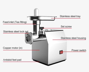 Picadora de Carne Eléctrica Portátil, Picadora de Carne para Cocina Casera, Máquina para Hacer Salchichas, Material de Acero Inoxidable de Grado Alimenticio - Product Image 4