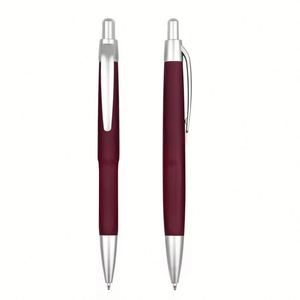 Low Price Plastic Ballpoint Logo Printed Black Ink Gel <b>Pen</b> With <b>Silver</b> Trim Portable Promotional Writing Instrument - Product Image 1