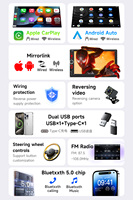 Autoradio universel BQCC 2DIN 7 pouces, Carplay, Android Auto, Mirrorlink, stéréo, double USB Type-C, Bluetooth 5.0, lecteur MP5, autoradio Android