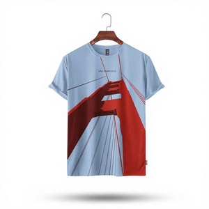 Fabricants de vêtements sur mesure, t-shirts pour hommes à manches courtes, coupe classique, col rond, 100% coton respirant, impression numérique - Product Image 3