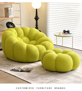 ชุดโซฟาสไตล์บับเบิ้ลหลากสีวัสดุผ้าที่เป็นมิตรต่อทารกโต๊ะขี้เกียจบีบอัดได้สำหรับโรงแรมอพาร์ตเมนต์ - Product Image 6