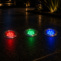 Luz LED Subterránea de Acero Inoxidable, IP67 Impermeable, Empotrada, 50kN, Luz Cálida 3000K, DMX512