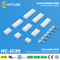 Terminales de crimpado de latón MOLEX HC-JC25 de 2.5mm, conector de terminal de cable con paso de 2.5mm para PCB, terminal de conexión de cable a placa 350220002