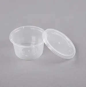 Factory Supply 2 4 Oz PP Portion Small Sauce Container Disposable Eco Friendly Plastic Sauce Cup With Lid For Sauce