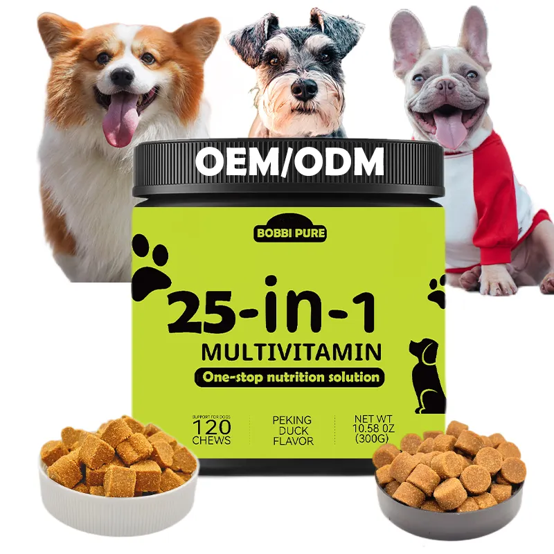 Suplemento vitamínico para la salud de las mascotas, masticables para perros, masticables suaves para mascotas, multivitaminas para perros, probióticos para perros