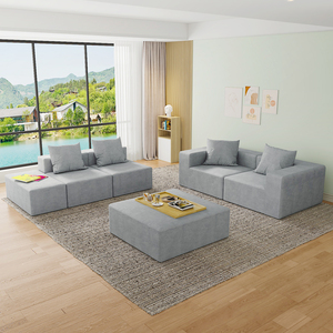 EU Welcome Customization Couch Sectional for Compressed Furniture Filling High Density Foam Home 3 Seats Washable Fabric - Product Image 2