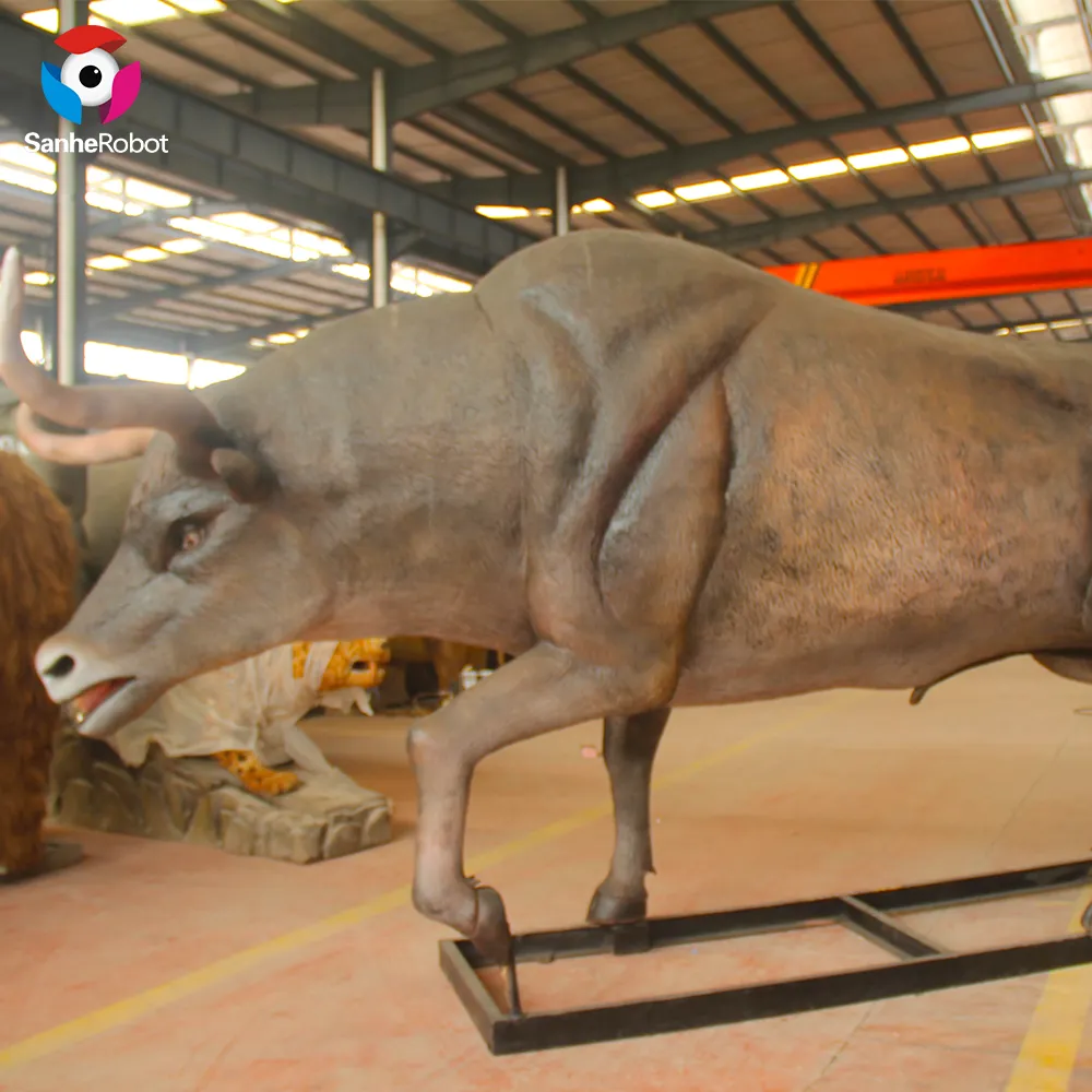 Vita come simulazione realistica fattoria animale vivo mucca bovini Yak Buffalo per Zoo museo parco divertimenti modello Animatronic per la vendita