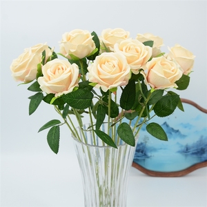 LUYI - Rosa Artificial <span class=keywords><strong>de</strong></span> Diseño Novedoso, <span class=keywords><strong>Precio</strong></span> <span class=keywords><strong>de</strong></span> Fábrica, Venta Caliente, Rosa <span class=keywords><strong>de</strong></span> <span class=keywords><strong>Tallo</strong></span> <span class=keywords><strong>Largo</strong></span> Individual, Flores Artificiales Decorativas <span class=keywords><strong>de</strong></span> Seda para Boda - Product Image 4