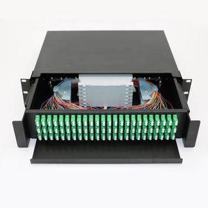 Caja de terminales de parcheo de 48 núcleos con adaptadores LC SC deslizantes y no deslizantes para FTTH - Product Image 1