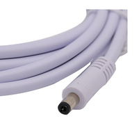 Câble d'extension DC blanc 2.1mm X 5.5mm compatible avec l'adaptateur DC 12V CCTV caméra de sécurité câbles et fils de caméra IP