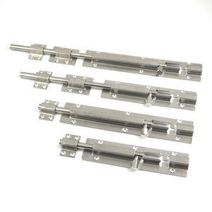 Stainless Steel Door Bolts Surface Mounted 6 8 10 12 Inch Industrial Design Easy Installation Brushed Finish - Product Image 4