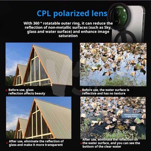 Kit de filtres magnétiques MagSafe pour objectif d'appareil photo de téléphone avec filtres CPL ND Black Mist 52 mm et adaptateur portable pour créateurs de contenu - Product Image 3