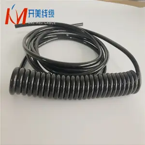 2/3/4/5/6/7/8/10 core power spring wire. High elasticity spiral telescopic cable.