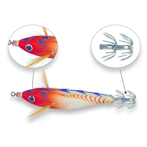 Howell <span class=keywords><strong>japonais</strong></span> lumineux ABS milieu de l'eau appât dur calmar artificiel gabarit crochet pour mer eau salée bois crevettes leurre rivière lac pêche - Product Image 2