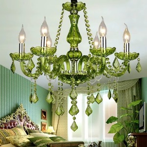 <span class=keywords><strong>Lampadario</strong></span> di cristallo <span class=keywords><strong>verde</strong></span> per camere da letto e matrimoni eleganti lampade a sospensione - Product Image 5