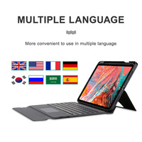 Teclado Inalámbrico BT Patentado con 3 Soportes, Retroiluminación RGB, Trackpad, USB-C, Interfaz en Inglés, Nueva Carcasa, Juego Completo para iPad de 10.9/11.0 Pulgadas