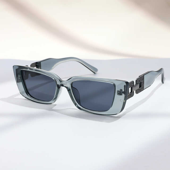 Small frame cateye hollowout chain sunglasses female ins fashion