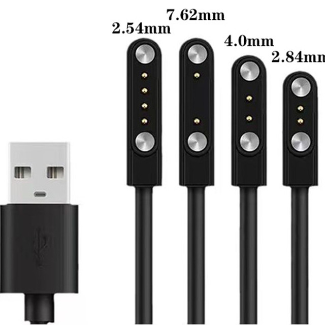 Custom Wholesale 2 3P 4P 5P Pin Magnetic Pogo Pin USB Charger Cable for Smart Watch and Wearable Devices