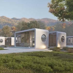 Suite esquinera Prefab Apple Cabin Habitación de hotel con balcón privado y <span class=keywords><strong>vistas</strong></span> impresionantes para Resort de lujo y Mountain Lodge - Product Image 1