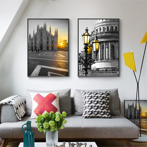 Affiche d'<span class=keywords><strong>art</strong></span> sur toile de l'architecturale de la ville de la Tour Eiffel, décoration murale, peinture à l'huile, affiches, impressions, <span class=keywords><strong>art</strong></span> mural, image - Product Image 4
