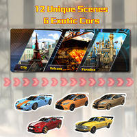 Simulateur de course automobile Overtake DX - Machine de jeu d'arcade - Construction métallique - Langue anglaise