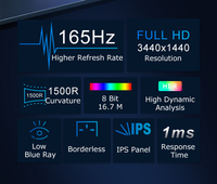 OEM 34 pouces Super Wide 3440X1440 240Hz HDR écran incurvé pour ordinateur PC