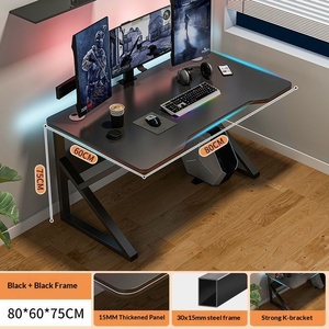 Bureau de jeu style M Tech modèle YGANQP8d avec trous pour câbles, cadre renforcé et épaissi, roulettes de dissipation thermique - pour la <span class=keywords><strong>location</strong></span> - Product Image 6