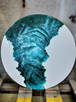 Peintures à l'huile artisanales à base de verre pour la décoration intérieure