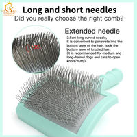 Brosse à poils longs pour animaux de compagnie avec logo personnalisé brosse de toilettage pour chiens et chats EUR Vente en gros