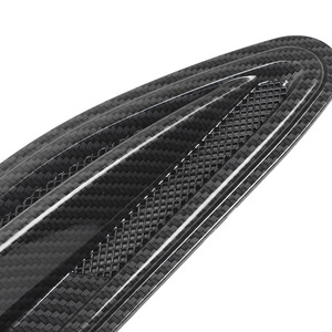 CRASTP Embellecedor de Alerón Lateral para Coche, Patrón de Fibra de Carbono Negro, Adhesivo Universal, Calcomanías Laterales de Puerta de ABS - Product Image 2