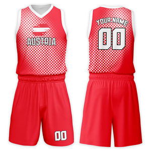 Conjuntos de Uniformes de Baloncesto para Niños al por Mayor, Estilo Bandera de Canadá, 100% Poliéster Transpirable, Tallas Grandes, para Entrenamiento Juvenil Universitario - Product Image 2