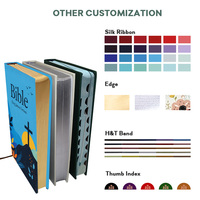 Service d'impression de livres en gros, personnalisé, sur papier couleur, en PU souple recyclé, différentes tailles, pour la Sainte Bible