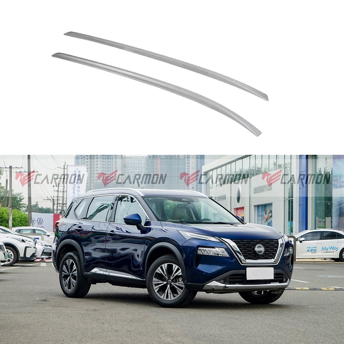 Багажник на крышу автомобиля из АБС-пластика OEM, боковые рейки, автомобильная палочка на поперечную рейку для Nissan X-trail Rogue 2022