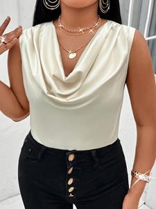 <span class=keywords><strong>Chaleco</strong></span> de Satén Elegante para <span class=keywords><strong>Mujer</strong></span>, Cuello Alto, Sin Mangas, Ajustado, Ligero, Estilo Maduro, Verano, Venta al Por Mayor, Personalizable, Alta Calidad - Product Image 1