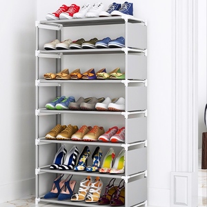 Meuble à chaussures multi-niveaux simple, anti-poussière, pour entrée, rangement gain <span class=keywords><strong>de</strong></span> place, petit meuble à chaussures à assembler - Product Image 6