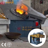 Four de fusion à induction pour fonderie, capacité 100 kg, 500 kg, 1 T, pour la fusion de métaux, ferraille, fer, acier, cuivre, équipement de fusion industriel 2T-5 tonnes