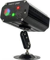 Projecteur laser 2-en-1 activé par le son, lumières LED RGB multicolores, DJ Disco Strobe, éclairage de scène pour hôtel, intensité réglable, ABS